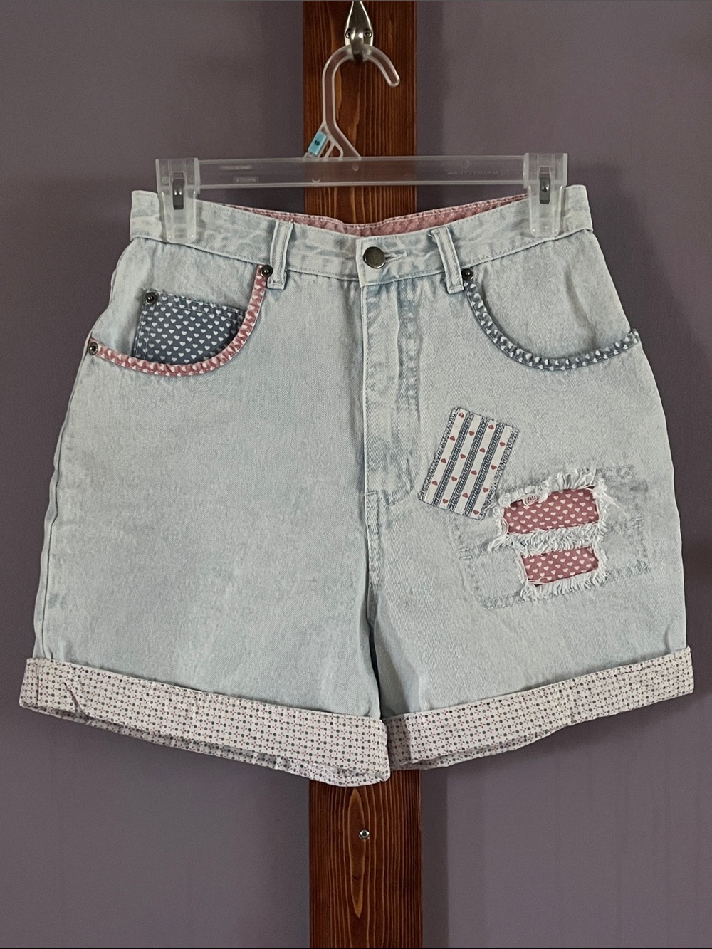 Stefano high waisted patchwork shorts